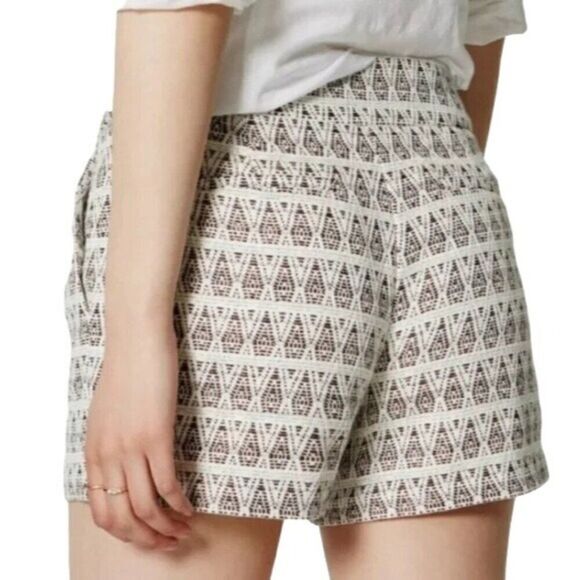 Ann Taylor LOFT Womens 00 Metallic Bronze Geometric Boho The Riviera Shorts - Picture 3 of 12